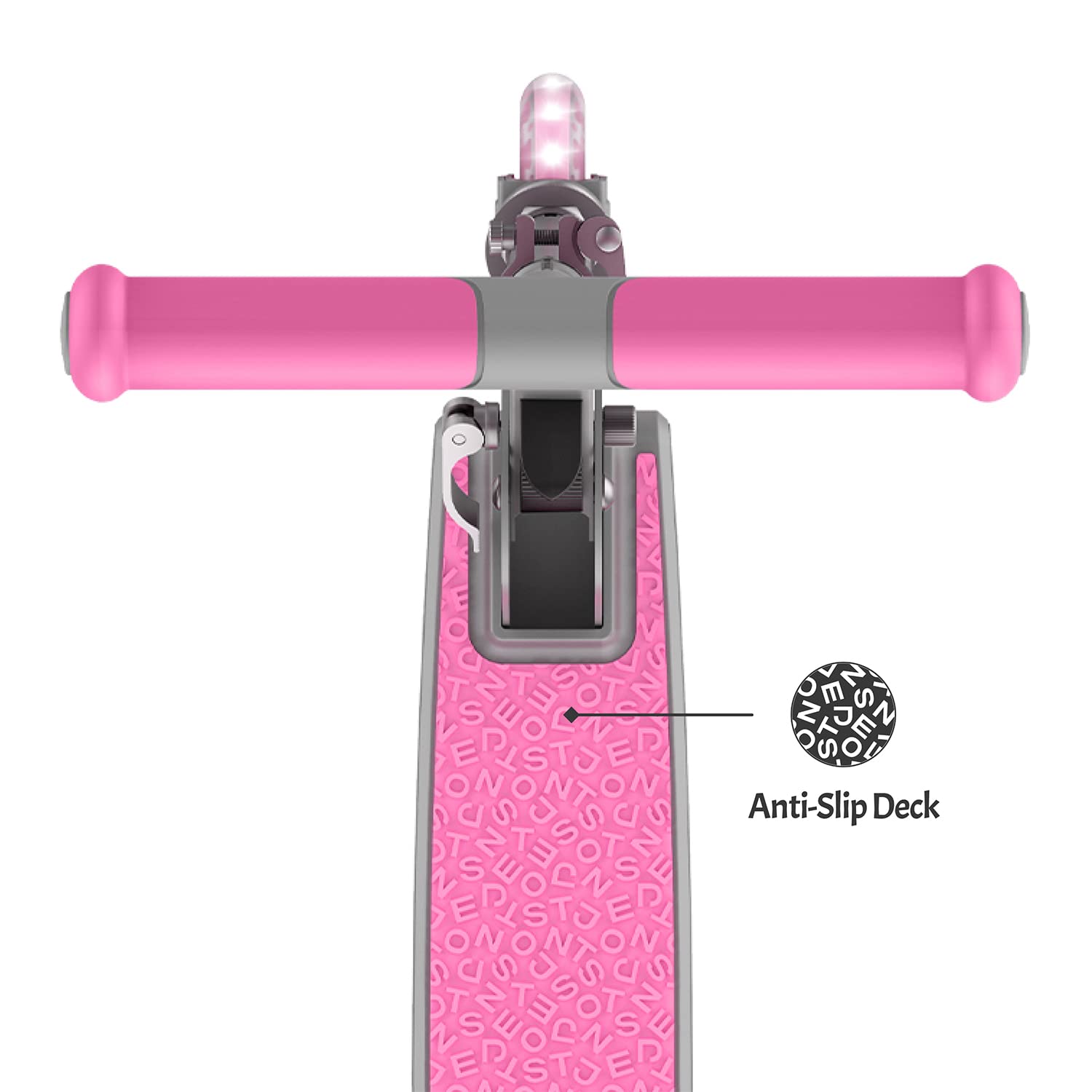 Jetson Leo Folding Kick Scooter| Easy Folding Mechanism | Light-Up Wheels |Height-Adjustable Handlebar |Rear Foot Brake|Ages 5+ - Image 3