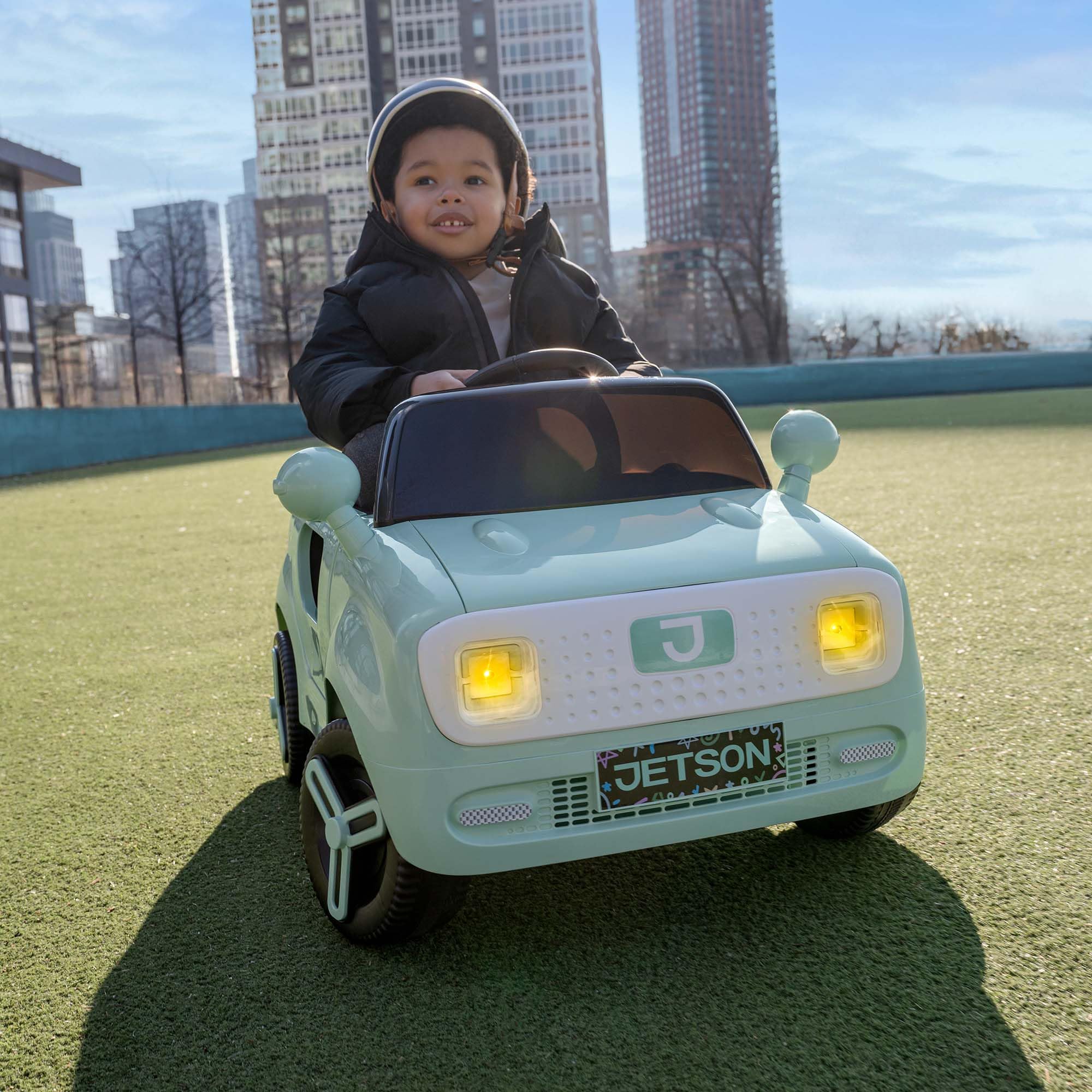 Jetson Mako Kids Electric Motor Assist Push Car, 3 Modes: Push, Drive or Remote Control, Top Speed of 3 mph, Seatbelt, Headlights, Recommended Ages: 2-4 Years - Image 12