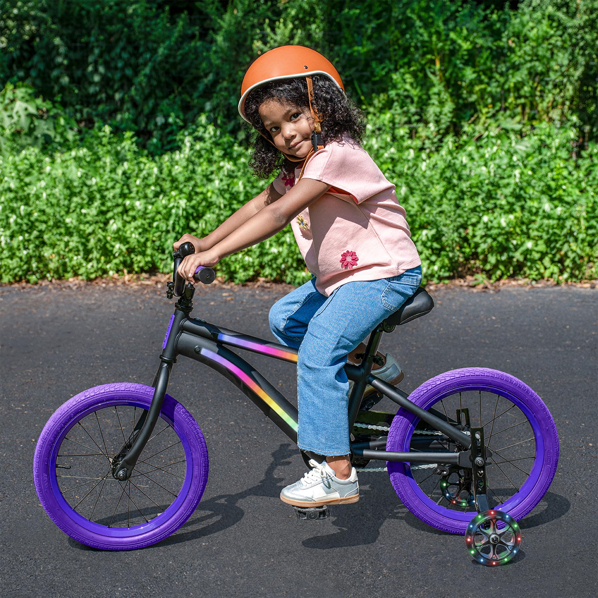 Jetson Spark Light-Up Training Wheel Accessory, Motion Activated LED Light-Up Wheels, 4 Inch Wheels, Fits Most Bike Wheels From 12 to 2 inches, Ages 3+, Black, JSPRK2-BLK - Image 4